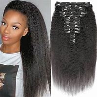 Invisible Clip-In Extensions Kinky Straight